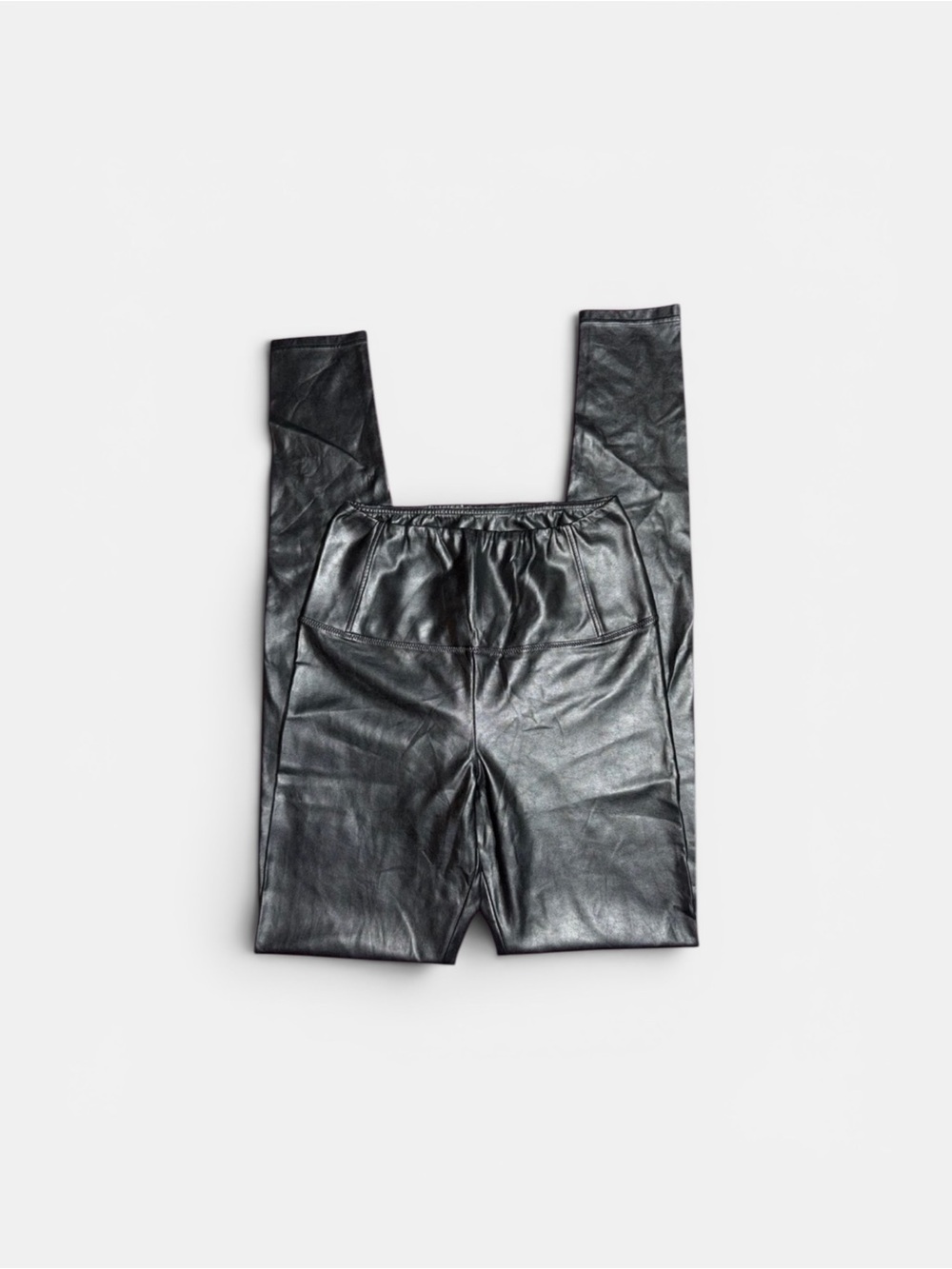 Aritzia Wilfred Free Daria Vegan Leather Leggings Black High Rise Size Small